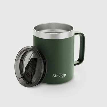 Stevig 1 Cap Daily Mug Kupa Çelik Termos 350 ml Green