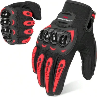 MOONRIDER Moonrıder Motosiklet Eldiveni Motorcu Eldiveni Korumalı Dokunmatik Özellik Unisex