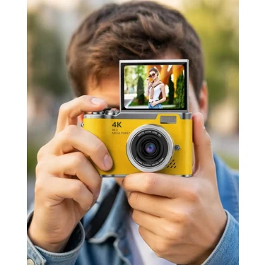 Zenvia 48 Mp 4K Dijital Kamera Flip Ekranlı Vlog Selfie Çekim Profesyonel Fotoğraf