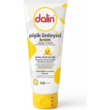 Dalin Pişik Önleyici Krem 100 ml – Çinko Oksit Içerikli, Hassas Ciltler Için Koruyucu Bebek Pişik