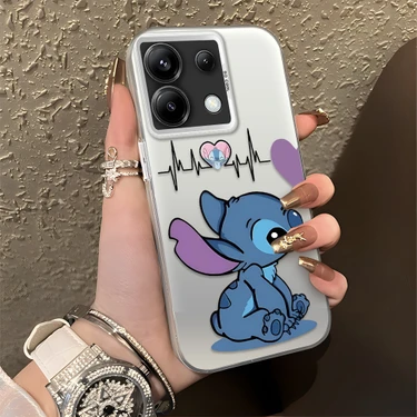 Ucuc Xiaomi Poco X6 Uyumlu Sert Akrilik Arka Silikon Kenar Lens Koruma Şık Baskı