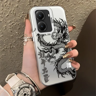 Ucuc Xiaomi Poco X7 Pro Uyumlu Sert Akrilik Arka Silikon Kenar Lens Koruma Şık Baskı