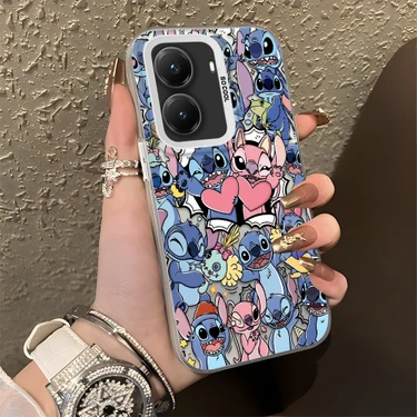 Ucuc Xiaomi Poco X7 Pro Uyumlu Sert Akrilik Arka Silikon Kenar Lens Koruma Şık Baskı