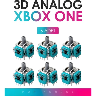 6 Adet Xbox Series S x One 3D Analog Joystick Motor Kol Tamir Yedek