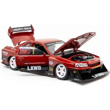 Hobbiez World Nissan Skyline Gt-R R34 Liberty Walk Kırmızı- Fiyatı