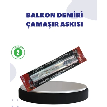 TKÇ 25X60 Balkon Askılığı Kare Demir Uyumlu Hava Dayanıklı Çamaşır