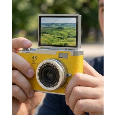 Nacario Mey Ithalat® Yeni Nesil Dijital Kamera 48 Mp 4K Video Zoomlu Selfie ve Vlog