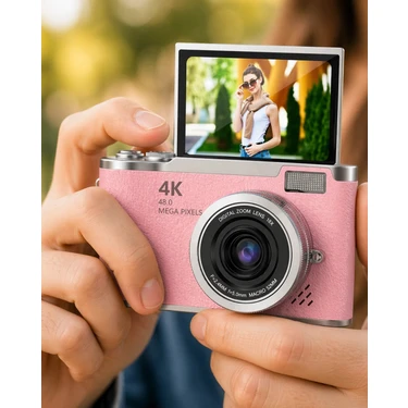 Nacario Mey Ithalat® Profesyonel Çekim Için 48 Mp Kamera 18X Zoom Flip Ekran Dijital
