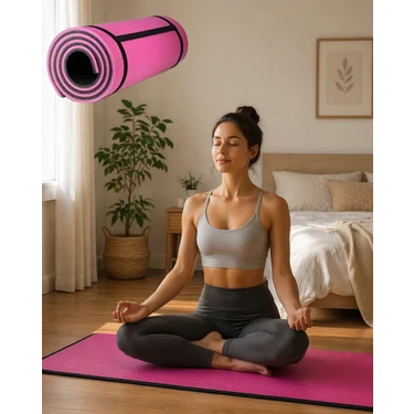 Twin Store 10 mm Pilates Egzersiz Matı Kaydırmaz Taban Konforlu Spor Minderi Hafif