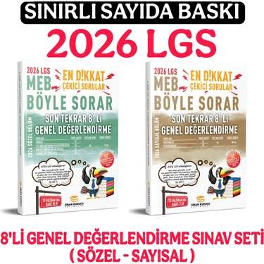 Sinan Kuzucu Yayınları 2026 Lgs Son Tekrar 8'li Genel Değerlendirme Sınavı Seti ( Sayısal - Sözel