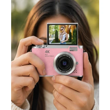 İlanib Ticaret 48 Mp Vlog Kamera 1080P Video Flip Screen Uzun Pil Ömrü Selfie