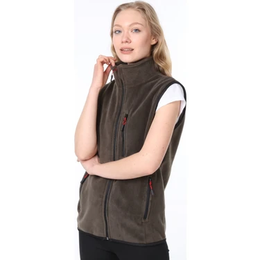 Ghassy Co. Kadın Polar Çok Cepli Trekking Spor Yelek Haki Regular Fit Kullanım Alanı