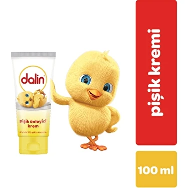 Dalin Pişik Önleyici Krem 100 ml Dermatolojik Olarak Test Edilmiş Hassas Ciltler İçin Güvenli