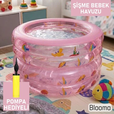 Blooma Tabanlı Şişme Çocuk Havuzu 100X60 cm + Pompa