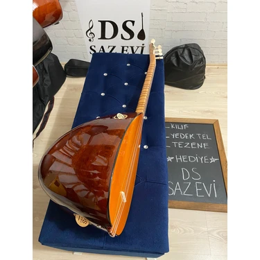 DS Saz Evi (Videolu) Dut Tekne Jack Girişli Kısa Sap Bağlama Saz (Kılıf Yedek Tel