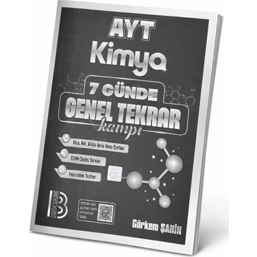 Benim Hocam Yayınları Ayt Kimya 7 Günde Genel Tekrar