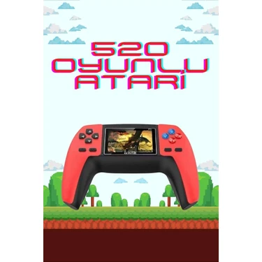 Ronanna 520 Retro Oyunlu El Konsolu Atari Oyun Konsolu Taşınabilir -