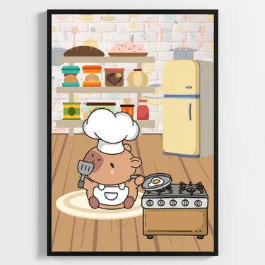 Özgürce Sevimli Aşçılar Modern Mutfak Posteri – Dekoratif 3'lü Set, A3