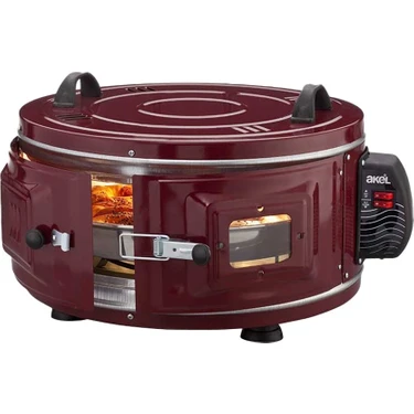 Selfbuysell Ekonomik Gross Yuvarlak Davul Fırın 1300W - 53CM Alüminyum Tepsi Ön Gözetleme Camı