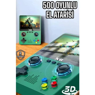 Nemere İthalat Çocuklara Özel 666 Oyunlu X6 Atari Video Izleme ve Müzik Dinleme Nemere