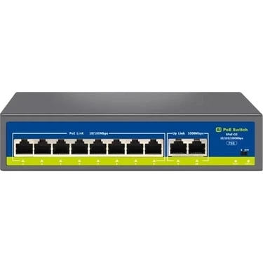 Nacario Novacom NVC-HIF0820GBL-C 8+2 Port Gigabit Uplink Poe Switch (250M Extend