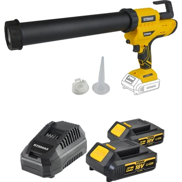 RTRMAX Şarjlı Silikon Sosis Tabancası 300/600 ml Akü Dahil