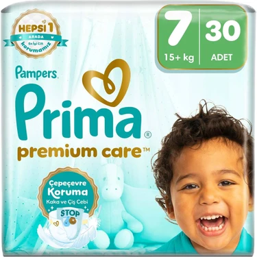 Prima PremiumCare Bebek Bezi Ekonomik Paket 7 Numara 30 Adet