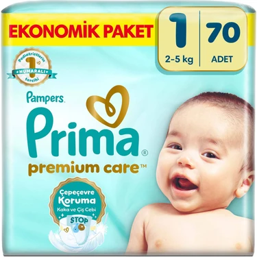 Prima PremiumCare Bebek Bezi Ekonomik Paket 1 Numara 70 Adet