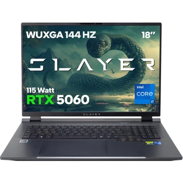 Game Garaj Slayer X7T XL-5060 C8 Intel Core I7 14650HX 16GB Ram 500GB SSD RTX5060 18" 144Hz Wuxga