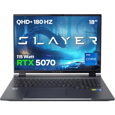 Game Garaj Slayer X7T XL-5070 C7 Intel Core I7 14650HX 16GB Ram 1tb SSD RTX5070 18" 180Hz Qhd+ IPS