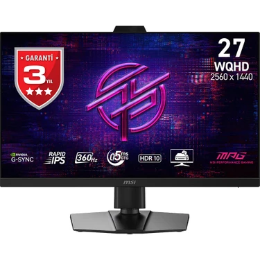 MSI 27 MPG 272QRF X36 2560x1440 (WQHD) 16:9 FLAT RAPID IPS 360HZ 0.5MS G-SYNC PULSAR PIVOT GAMING