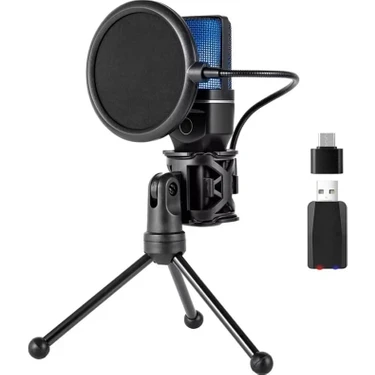 Dora Shopping Rgb Kablosuz Bilgisayar Mikrofon 20-20KHZ Anc Gürültü Engelleme Profesyonel Podcast