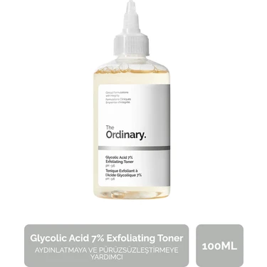 The Ordinary Glycolic Acid 7% Exfoliating Toner - Aydınlatmaya ve Pürüzsüzleştirmeye Yardımcı Tonik