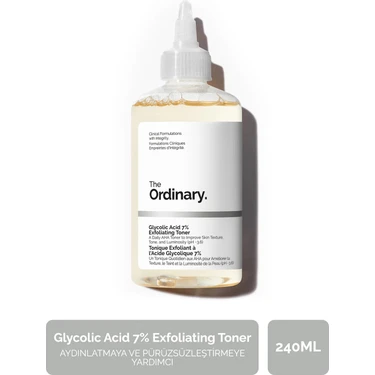 The Ordinary Glycolic Acid 7% Exfoliating Toner - Aydınlatmaya ve Pürüzsüzleştirmeye Yardımcı Tonik