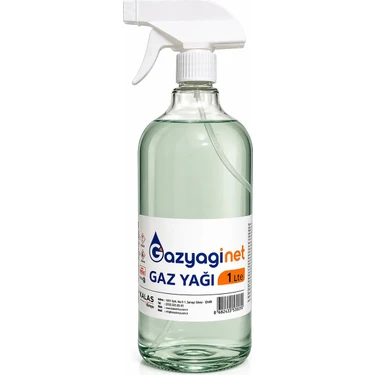 Gazyaginet Gazyağı 1 litre Sprey Zift Sökücü, Zincir ve Motor Temizleyici Gaz Sobası ve Gaz Lambası