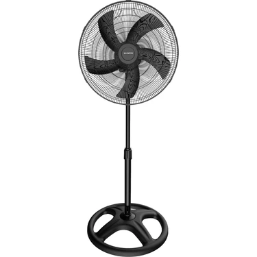 Kumtel KTF-345 Siyah 18 İnç Ayaklı Vantilatör 60 W, 5 Pervaneli, 3 Kademeli, 132 cm Ayarlanabilir