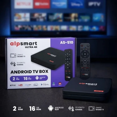 Alpsmart AS510 Android Tv Box Ses Komutlu Kumanda 2gb Ram 16 GB