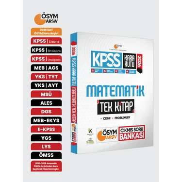 Karakutu Yayınları 2026 KPSS Kara Kutu Matematik TEK KİTAP ÖSYM Arşiv Çıkmış Soru Bankası Konu