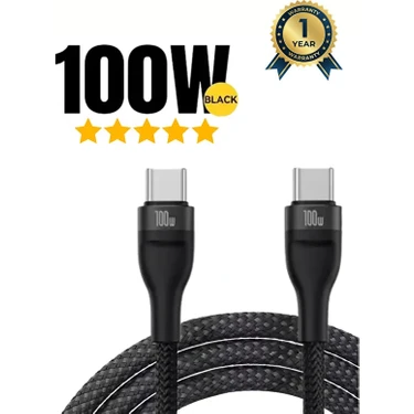 PSGT Yüksek Performanslı Type-C Kablo (100W) Tüm Type C Girişli Cihazlarla Uyumlu (Telefon, Tablet,