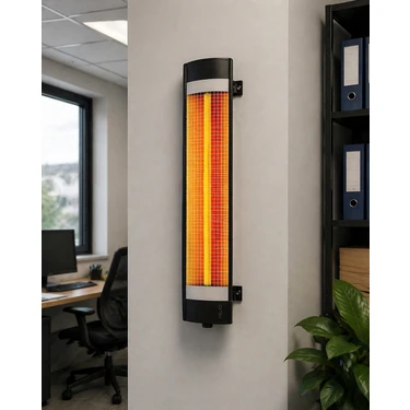 Sns Ticaret 3000W Duvara Monte Infrared Isıtıcı – Ayarlanabilir Termostatlı Elektrikli