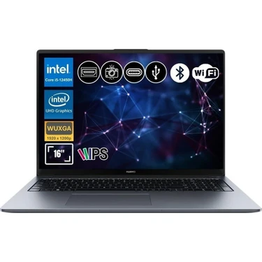 Huawei Matebook D16 I5-13420H Işlemci 16GB Ram 1tb SSD 16" Ekran Fdos Uzay