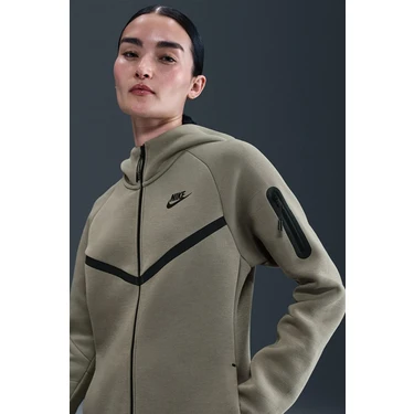 Nike Tech Fleece Full Zip Women Windrunner Hoodie Kapüşonlu Fermuarlı Kadın Sweatshirt
