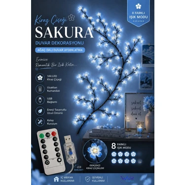 Wair Teknoloji Kiraz Çiçeği Sakura LED Duvar Dekoru – 144 Fiyatı