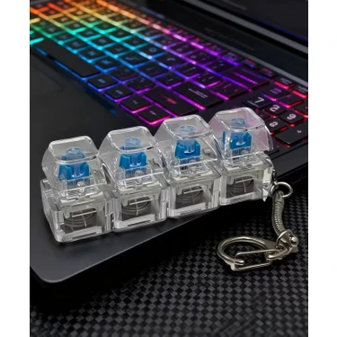 Mahi Max Işıklı Klavye Tuşlu Anahtarlık Stres Click