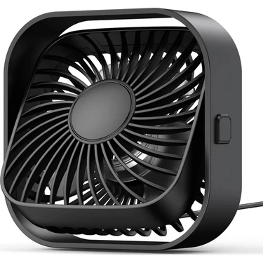 Warmco K51 Masaüstü Vantilatör 3 Kademeli 360° Döner Başlıklı USB Kablolu Soğutucu Fan