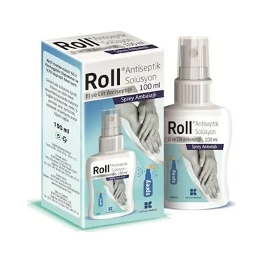 ROLL 100 ML Antiseptik El Cilt Dezenfektanı Alkollü Formül ile Pratik Hijyen