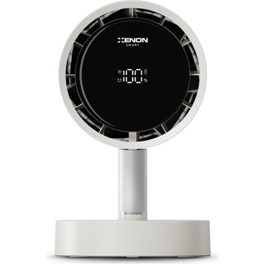 Xenon Smart Taşınabilir Masaüstü Fanı | 100 Kademe, Otomatik Salınım, Dijital Ekran, 2000MAH, Usb-C