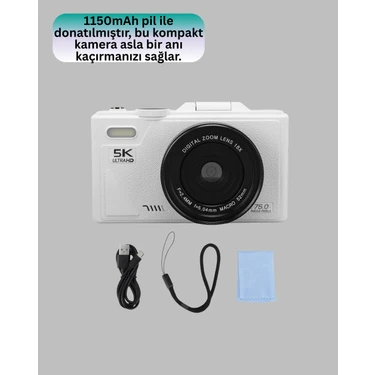 İlanib Ticaret Wifi Bağlantılı 5k Ultra Hd Dijital Kamera 75MP