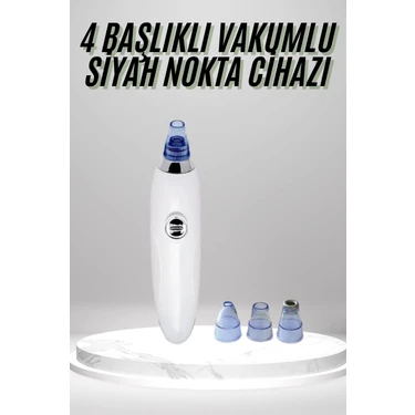İlanib Ticaret 4 Başlıklı Pilli Vakumlu Siyah Nokta Temizleyici Akne ve Sivilce