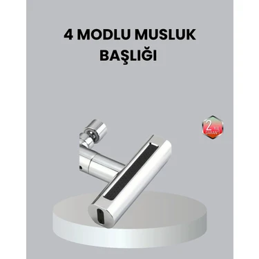 İlanib Ticaret Abs Pirinç Alaşımlı Musluk Başlığı 4 Modlu 360° Dönebilen ve